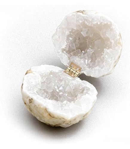 Amazon.com: Creative Natural Crystal Geode Ring Box - Ideal